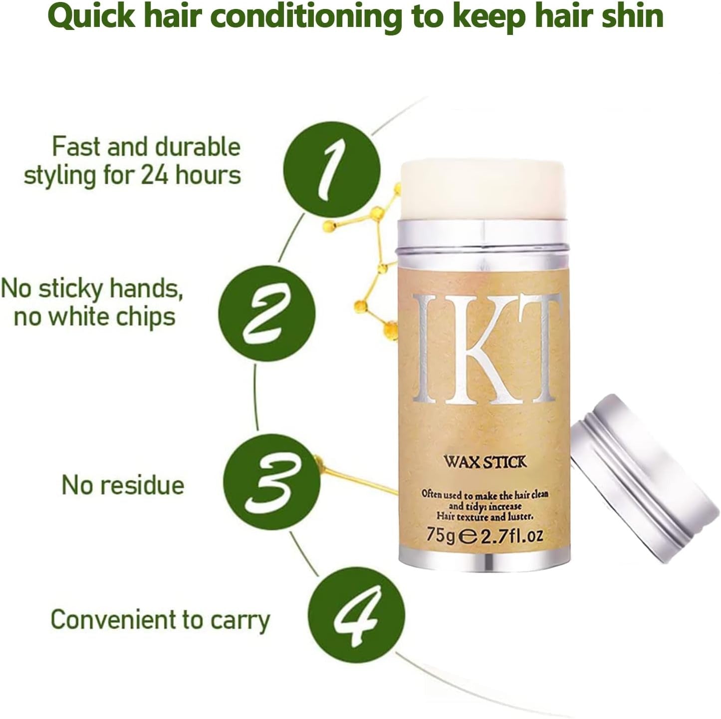 عصا تثبيت الشعر IKT – للتحكم بالهوشّة وتنعيم الشعر