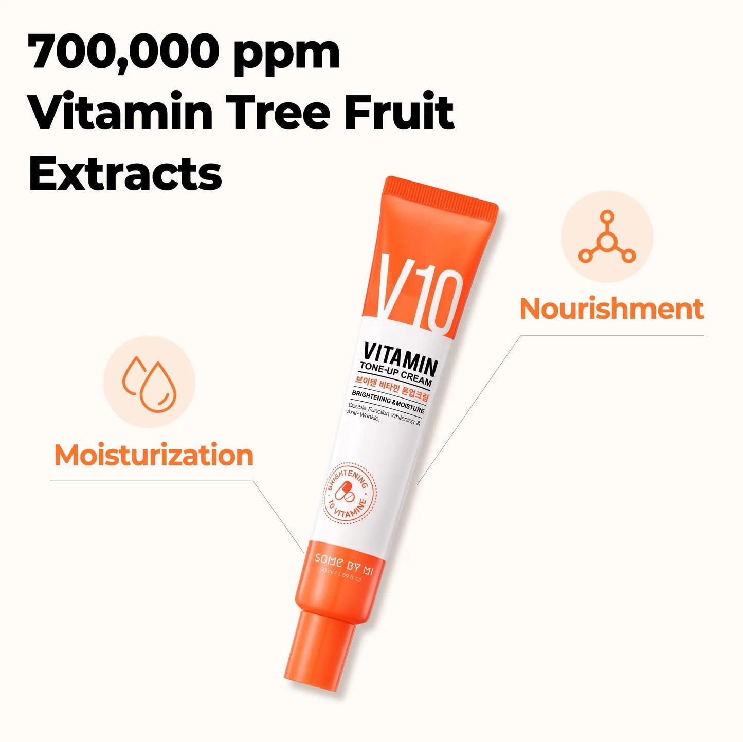 كريم V10 بفيتامينات التفتيح وترطيب البشرة – Some By Mi