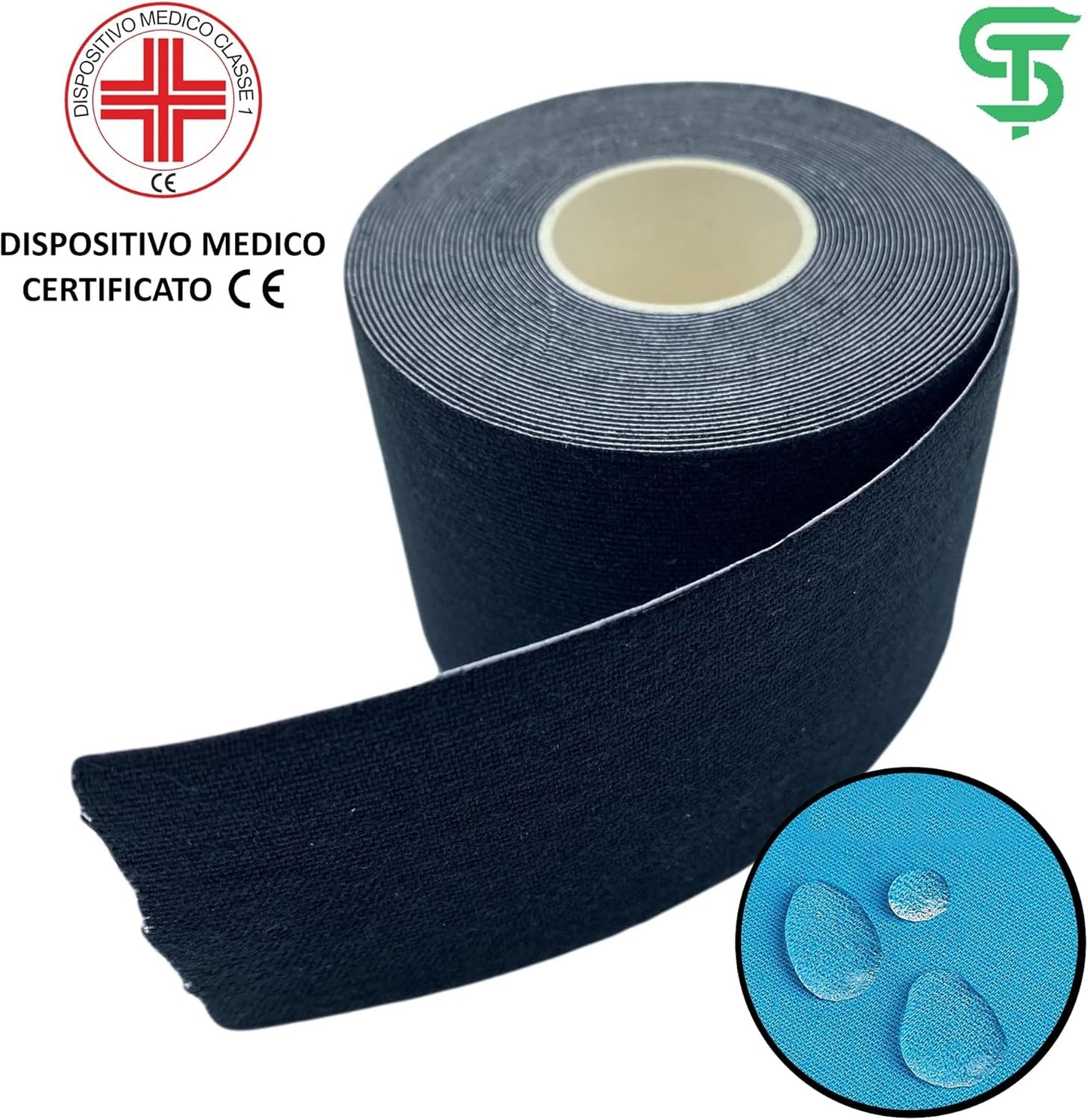 شريط كينيسولوجي علاجي ورياضي لتخفيف الألم ودعم العضلات – 5m × 5cm