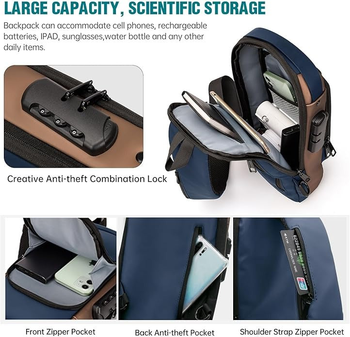 حقيبة الكتف العصرية المقاومة للسرقة