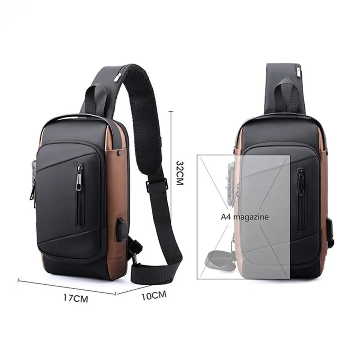 حقيبة الكتف العصرية المقاومة للسرقة