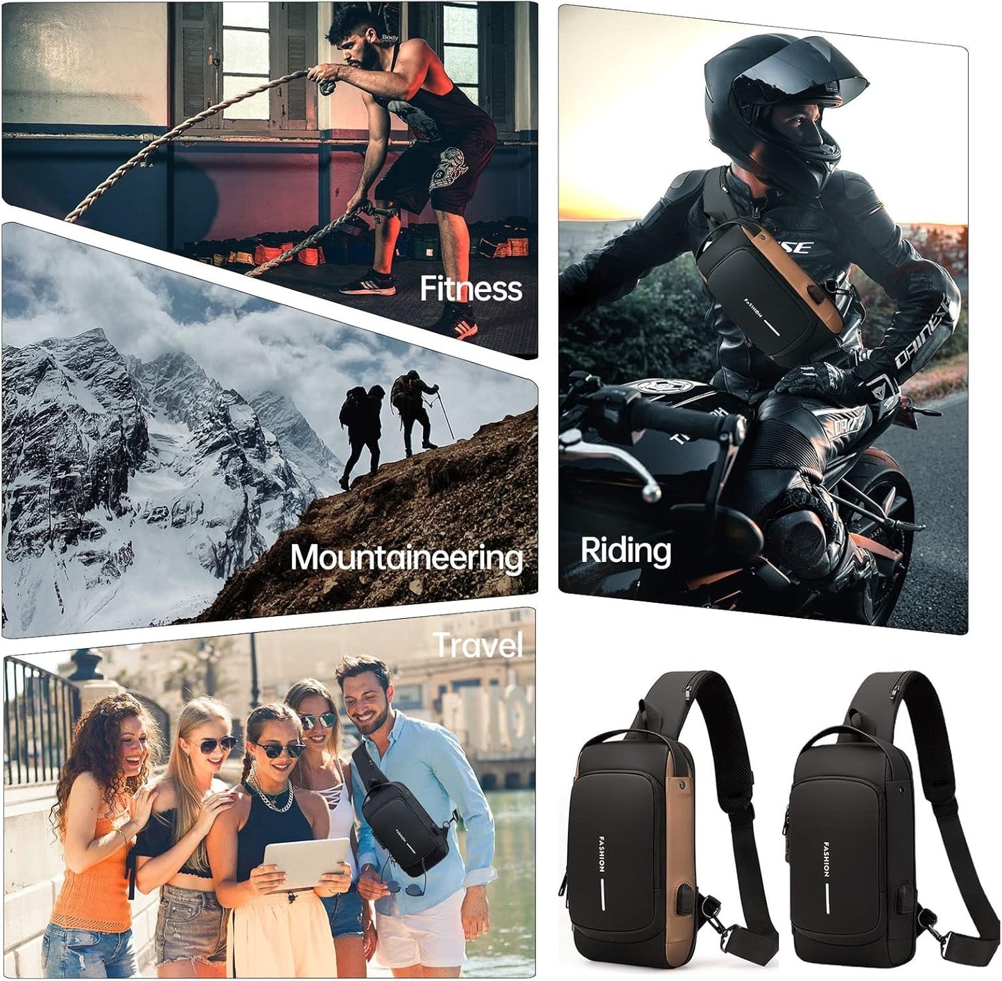 حقيبة الكتف العصرية المقاومة للسرقة